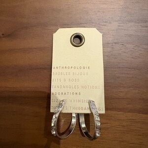 NWT Anthropologie Silver Hoop Earrings